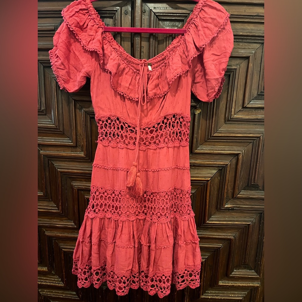Red Free People mini dress